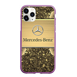 Чехол iPhone 11 Pro матовый MERCEDES GOLD, цвет: 3D-фиолетовый