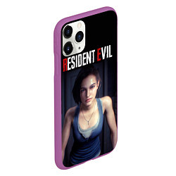 Чехол iPhone 11 Pro матовый Jill Valentine, цвет: 3D-фиолетовый — фото 2