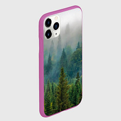 Чехол iPhone 11 Pro матовый Лес, цвет: 3D-фиолетовый — фото 2