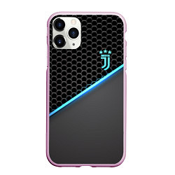 Чехол iPhone 11 Pro матовый Juventus F C, цвет: 3D-розовый