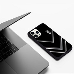 Чехол iPhone 11 Pro матовый Juventus F C, цвет: 3D-черный — фото 2