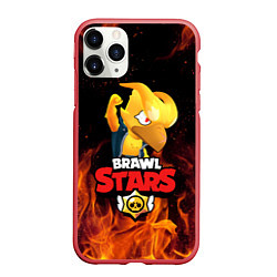 Чехол iPhone 11 Pro матовый BRAWL STARS CROW PHOENIX, цвет: 3D-красный