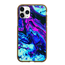 Чехол iPhone 11 Pro матовый DIGITAL ABSTRACT, цвет: 3D-коричневый