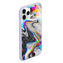 Чехол iPhone 11 Pro матовый DIGITAL ABSTRACT GLITCH, цвет: 3D-светло-сиреневый — фото 2