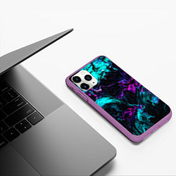 Чехол iPhone 11 Pro матовый ABSTRACT, цвет: 3D-фиолетовый — фото 2