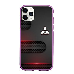 Чехол iPhone 11 Pro матовый Mitsubishi, цвет: 3D-фиолетовый