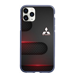 Чехол iPhone 11 Pro матовый Mitsubishi, цвет: 3D-серый