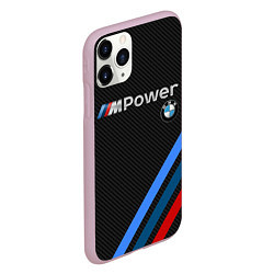 Чехол iPhone 11 Pro матовый BMW POWER CARBON, цвет: 3D-розовый — фото 2