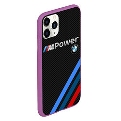 Чехол iPhone 11 Pro матовый BMW POWER CARBON, цвет: 3D-фиолетовый — фото 2