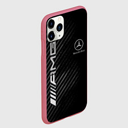 Чехол iPhone 11 Pro матовый MERCEDES, цвет: 3D-малиновый — фото 2