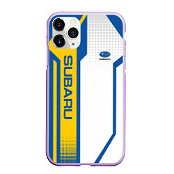Чехол iPhone 11 Pro матовый Subaru Driver team, цвет: 3D-сиреневый