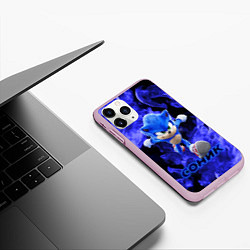 Чехол iPhone 11 Pro матовый SONIC, цвет: 3D-розовый — фото 2