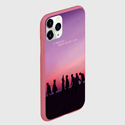 Чехол iPhone 11 Pro матовый BTS, цвет: 3D-малиновый — фото 2