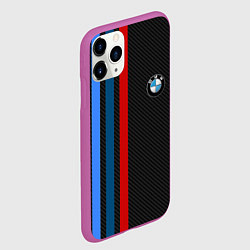 Чехол iPhone 11 Pro матовый BMW CARBON, цвет: 3D-фиолетовый — фото 2