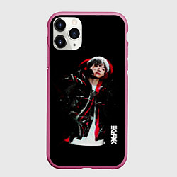 Чехол iPhone 11 Pro матовый BTS, цвет: 3D-малиновый