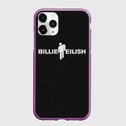 Чехол iPhone 11 Pro матовый BILLIE EILISH CARBON, цвет: 3D-фиолетовый