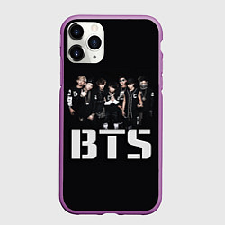 Чехол iPhone 11 Pro матовый BTS, цвет: 3D-фиолетовый