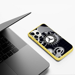 Чехол iPhone 11 Pro матовый MERCEDES-BENZ, цвет: 3D-желтый — фото 2