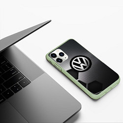 Чехол iPhone 11 Pro матовый VOLKSWAGEN, цвет: 3D-салатовый — фото 2