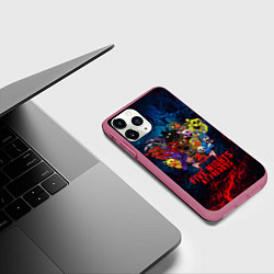 Чехол iPhone 11 Pro матовый Five Nights At Freddys, цвет: 3D-малиновый — фото 2