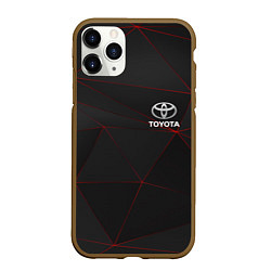 Чехол iPhone 11 Pro матовый TOYOTA, цвет: 3D-коричневый