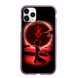 Чехол iPhone 11 Pro матовый BERSERK, цвет: 3D-фиолетовый