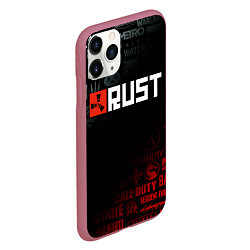 Чехол iPhone 11 Pro матовый RUST, цвет: 3D-малиновый — фото 2