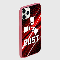 Чехол iPhone 11 Pro матовый RUST, цвет: 3D-малиновый — фото 2