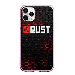 Чехол iPhone 11 Pro матовый RUST, цвет: 3D-розовый