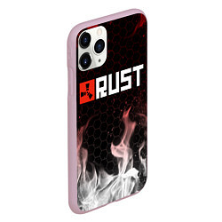 Чехол iPhone 11 Pro матовый RUST, цвет: 3D-розовый — фото 2