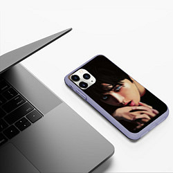 Чехол iPhone 11 Pro матовый BTS, цвет: 3D-светло-сиреневый — фото 2