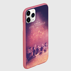 Чехол iPhone 11 Pro матовый BTS, цвет: 3D-малиновый — фото 2