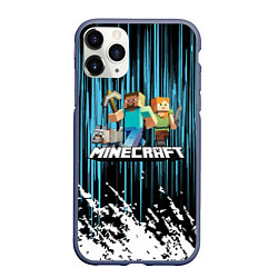 Чехол iPhone 11 Pro матовый Minecraft, цвет: 3D-серый