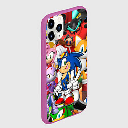 Чехол iPhone 11 Pro матовый Sonic ПЕРСОНАЖИ, цвет: 3D-фиолетовый — фото 2