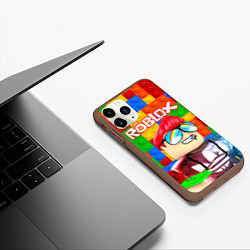 Чехол iPhone 11 Pro матовый ROBLOX 3, цвет: 3D-коричневый — фото 2