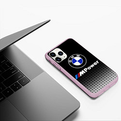 Чехол iPhone 11 Pro матовый BMW, цвет: 3D-розовый — фото 2