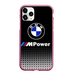 Чехол iPhone 11 Pro матовый BMW, цвет: 3D-малиновый