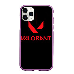 Чехол iPhone 11 Pro матовый VALORANT, цвет: 3D-фиолетовый