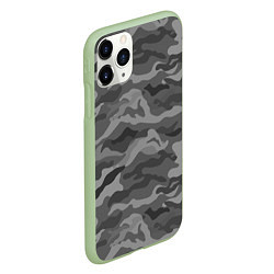 Чехол iPhone 11 Pro матовый КАМУФЛЯЖ GREY, цвет: 3D-салатовый — фото 2