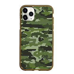 Чехол iPhone 11 Pro матовый ВЯЗАННЫЙ КАМУФЛЯЖ, цвет: 3D-коричневый
