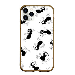 Чехол iPhone 11 Pro матовый Муравьи, цвет: 3D-коричневый