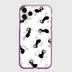 Чехол iPhone 11 Pro матовый Муравьи, цвет: 3D-фиолетовый
