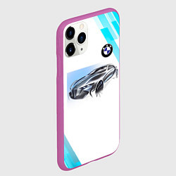 Чехол iPhone 11 Pro матовый BMW, цвет: 3D-фиолетовый — фото 2
