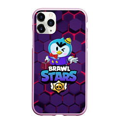 Чехол iPhone 11 Pro матовый Brawl Stars Mr P, цвет: 3D-розовый