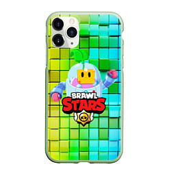 Чехол iPhone 11 Pro матовый BRAWL STARS SPROUT, цвет: 3D-салатовый