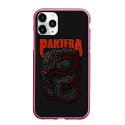 Чехол iPhone 11 Pro матовый PANTERA, цвет: 3D-малиновый