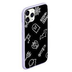 Чехол iPhone 11 Pro матовый Страшилки, цвет: 3D-светло-сиреневый — фото 2