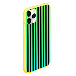 Чехол iPhone 11 Pro матовый Пикси полосы, цвет: 3D-желтый — фото 2