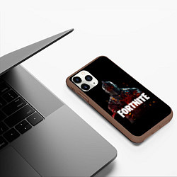 Чехол iPhone 11 Pro матовый Fortnite Black Knight, цвет: 3D-коричневый — фото 2