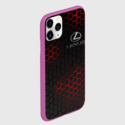 Чехол iPhone 11 Pro матовый LEXUS, цвет: 3D-фиолетовый — фото 2